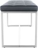 Sitzbank PUEBLA - Kunstleder Schwarz 100x40x48 cm | Sitzbank Flur Sitzhocker Esszimmerbank Polsterbank Schlafzimmerbank Bild 5