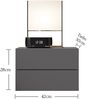 Nachtkommode >Cabo< in Graphit - 42x28x30cm (BxHxT) Bild 4