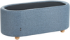 Polsterbank mit Stauraum HAYWARD Stoff 98 cm 44 cm Blau Bild 5