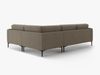 Micadoni Ecksofa Bemy 4-Sitzer Rechts Samt Grau Braun Bild 3