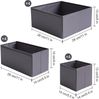 TYEERS Schubladen Organizer 6er-Set Dunkelgrau Stoff Aufbewahrungsboxen Bild 2