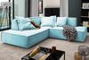 KAWOLA Sofa SAMU Ecksofa Stoff hellblau Recamiere links 72 x 224 x 226 cm Bild 2