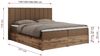 Boxspringbett, Schlafzimmerbett, Bettkasten - BELLISSIMO - 160 x 200 cm - Braun Kunstleder - H3 Bild 5