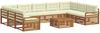 vidaXL Outdoor-Sofagarnitur 10 pcs Natur und Creme Massivholz Akazie 3374170 Bild 2