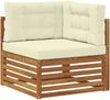 vidaXL Outdoor-Sofagarnitur 10 pcs Natur und Creme Massivholz Akazie 3374170 Bild 5