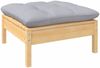vidaXL 12-tlg. Garten-Lounge-Set mit Grauen Kissen Kiefernholz 3097066 Bild 4