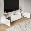 Hochglanz-TV-Schrank mit vier Türen, modern und schlicht, in Weiß Bild 4