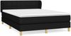 Doppelbett, Polsterbett mit Matratze Stoff Schwarz 140x200 cm Bild 2