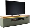 TV-Lowboard Marlena / Moniz, Holzwerkstoff, Grün, Holzfarben, 195 x 57 x 44 cm Bild 2