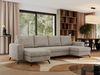 U-förmige Ecksofa, XXL Universalecke mit losen Kissen zum Wohnzimmer, Bettkästen und Schlaffunktion, schwarze Metallbeine - AXEL U - Beige Stoff Bild 3