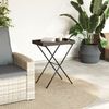 Gartentisch, Tabletttisch Klappbar Braun 65 x 40 x 75 cm Poly Rattan Bild 3