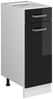 Küchenfront R-Line Schwarz Hochglanz 29.6 x 70.8 cm Möbelfront für den Schubunterschrank Vicco Bild 5