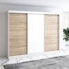 Schwebetürenschrank MERO 3-türig Schrank 200 cm Farbe: Weiß ,sonoma Bild 2