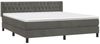 vidaXL Boxspringbett mit Matratze Dunkelgrau 180x200 cm Samt 3131154 Bild 3