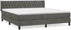 vidaXL Boxspringbett mit Matratze Dunkelgrau 180x200 cm Samt 3131154 Bild 2