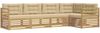 vidaXL Outdoor-Sofagarnitur mit Kissen 5 pcs Weiß und Beige Polyester 3390468 Bild 2