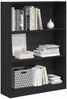 vidaXL Bücherregal Schwarz Eichen-Optik 80 x 24 x 109 cm Holzwerkstoff 875016 Bild 3