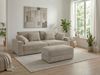Big-Sofa 284 cm breit Wellenunterfederung Lounge-Couch Stauraum Cord Beige Grau Bild 3