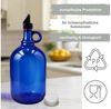 mikken Trinkflasche Henkelflasche 2000 ml blau mit Ausgießer und Deckel Glasflasche, UV-Schutz, 2 Liter, mit Henkel Bild 2