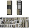Herdumbauschrank Fame-Line Eiche Paneel 60 cm offen Vicco Bild 5