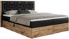 Boxspringbett mit Kopfteil und Topper, Polsterbett - NESSI - 180 x 200 cm - Schwarz Kunstleder - H4 - Topper Visco Bild 4