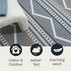 Wohnando Teppich MY-RUG Outdoor-Teppich "Johnny" 160x100 cm, schwarz, rechteckig, Höhe: 8 mm, mit dunklem Hoch-Tief-Design und modernen braunen Highlights Bild 4