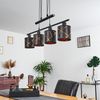 hofstein Pendelleuchte »Osimo« 4-flammige Deckenlampe aus Metall in schwarz und kupferfarben, ohne Leuchtmittel, Modern Look Pendellampe mit Stoffschirmen, 4xE27 Bild 3