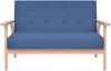 vidaXL 2-Sitzer-Sofa Stoff Blau [244655] Bild 2