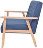 vidaXL 2-Sitzer-Sofa Stoff Blau [244655] Bild 3