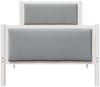 vidaXL Bettrahmen mit Kopfteil Hellgrau 90 x 200 cm Stoff 878358 Bild 5
