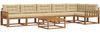 vidaXL Outdoor-Sofagarnitur mit Kissen 7 pcs Natur und Beige 3367681 Bild 2