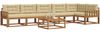 vidaXL Outdoor-Sofagarnitur mit Kissen 7 pcs Natur und Beige 3367681 Bild 3