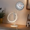 ZMH Tischlampe Modern LED Tischleuchte - Weiß Ringform Nachttischlampe Drehbaren Abnehmbar Ringen 13W 3000K Warmweiß für Schlafzimmer Wohnzimmer Kinderzimmer Büro Bild 2