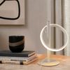 ZMH Tischlampe Modern LED Tischleuchte - Weiß Ringform Nachttischlampe Drehbaren Abnehmbar Ringen 13W 3000K Warmweiß für Schlafzimmer Wohnzimmer Kinderzimmer Büro Bild 4