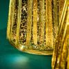 LED-Tanne aus Glas mit Timer – Weihnachtsdeko batteriebetrieben gold B:16,5 , H:... Bild 3