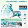 COSTWAY Campingstuhl (2 St), Strandstuhl Klappstuhl, 5 fach verstellbar Bild 3