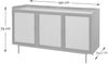 Calicosy 'JETSON' Buffet mit 3 Türen, Dekor Nussbaum und Stofffronten, L140 cm - Dunkles Holz Bild 3