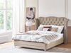 Polsterbett 'AYETTE' Samtstoff mit Lattenrost Taupe 180x200 cm Bild 3