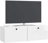 vidaXL Wandmontierter TV-Schrank 98 x 31 x 30 cm Hochglanz Weiß 899239 Bild 2
