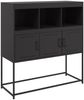 vidaXL Sideboard Schwarz 100,5x39x107 cm Stahl 846590 Bild 2
