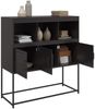 vidaXL Sideboard Schwarz 100,5x39x107 cm Stahl 846590 Bild 5