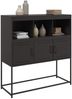 vidaXL Sideboard Schwarz 100,5x39x107 cm Stahl 846590 Bild 4