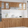 vidaXL Hängeschrank Lyon Glas Artisan-Eiche 40x31x60 cm Holzwerkstoff 856099 Bild 3