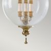 Pendellampe, Deckenlampe, Glas Stahl, Silber, D 30,5 cm Bild 2