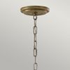 Pendellampe, Deckenlampe, Glas Stahl, Silber, D 30,5 cm Bild 4