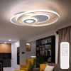 LED Deckenleuchte, Fernbedienung, dimmbar, Chromring, L54cm Bild 2