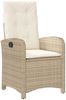 vidaXL 5-tlg. Garten-Essgruppe mit Kissen Beige Poly Rattan 3212374 Bild 4