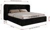 Polsterbett Bett mit Holzlattenrost Schlafzimmer Bett Doppelbett gepolstertes Kopfteil Multipocket Matratze - EMORA CLASSIC - 160x200 cm - Schwarz Plüsch - ELORI LUX Bild 4