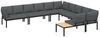 vidaXL 6-tlg. Garten-Sofagarnitur mit Kissen Schwarz Aluminium 3283690 Bild 2