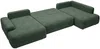 Vente-unique - DAVISO Sofa Stoff Grün - B 204 cm x H 87 cm x L 360 cm Bild 4